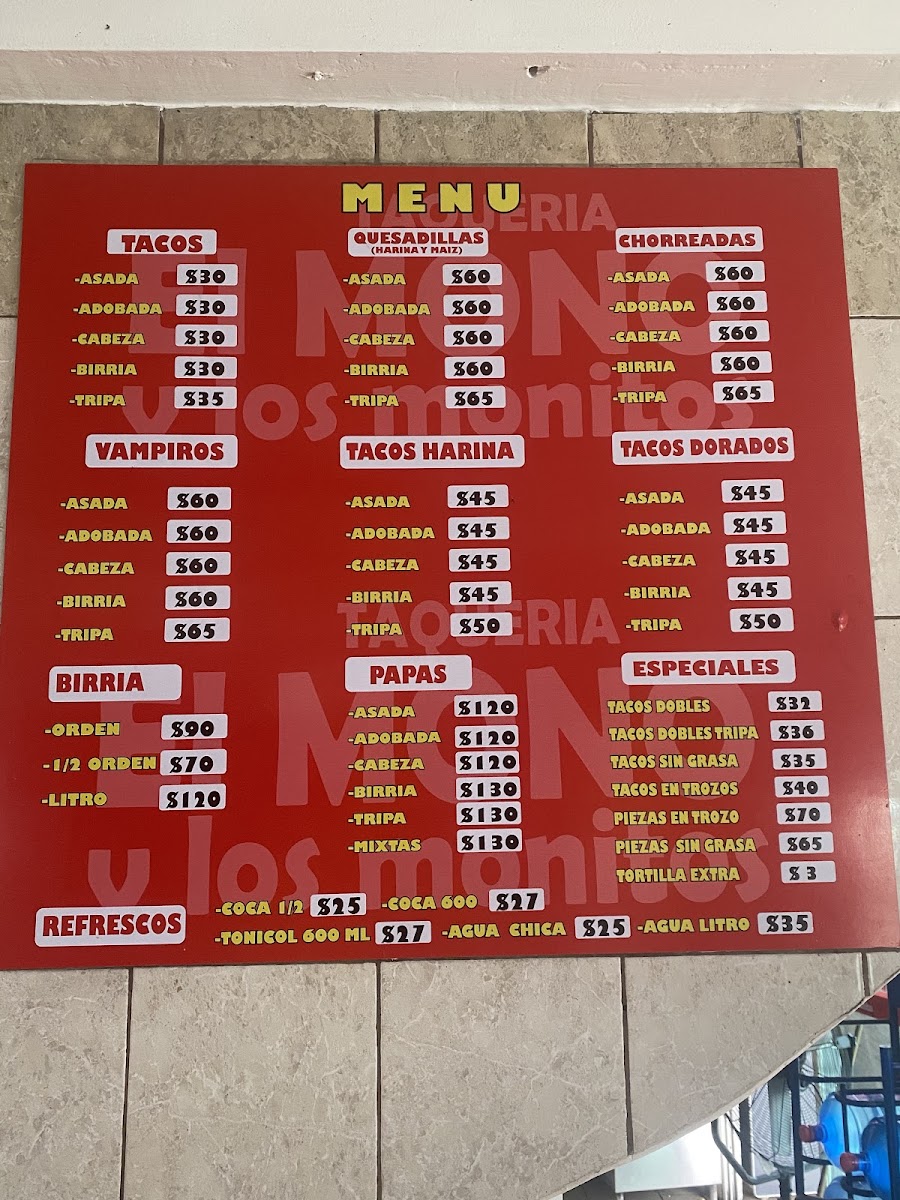 Taqueria El Mono y Los Monitos Menu - Image 1
