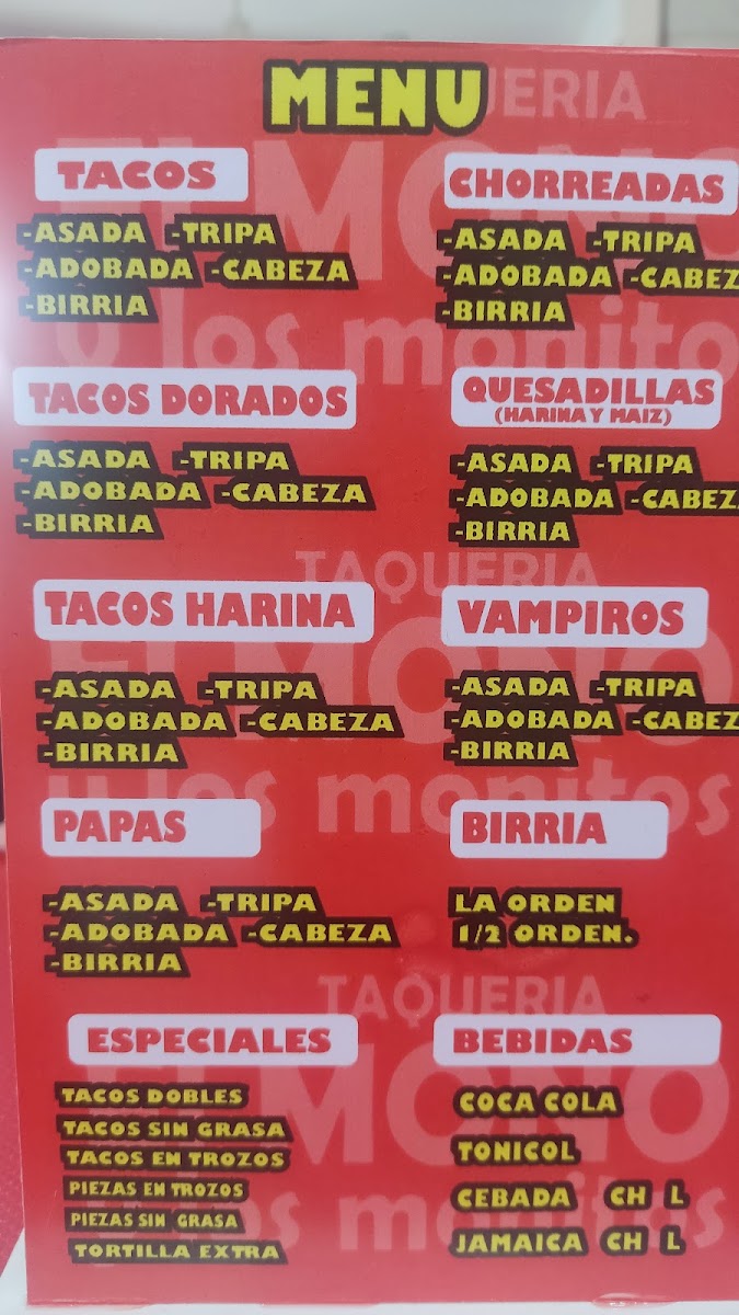 Taqueria El Mono y Los Monitos Menu - Image 2
